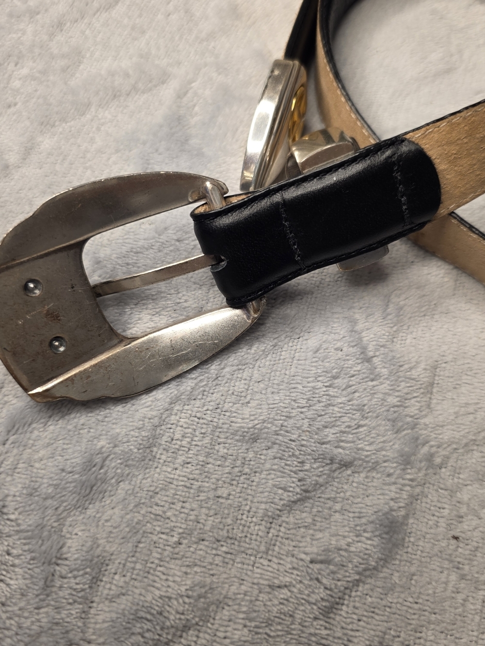 Western Concho Leather Texas Tech Gold And Silver Womens Belt. - Picture 4 of 7